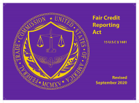 Fair Credit Reporting Act September 2020
