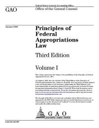 Principles of Federal Appropriations Law Volume 1 reprint