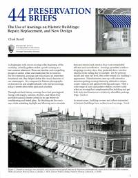 Use of Awnings on Historic Buildings: Repair, Replacement and New Design