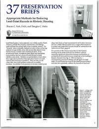 Appropriate Methods for Reducing Lead-Paint Hazards in Historic Housing