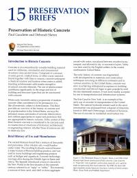 Preservation of Historic Concrete: Problems and General Approaches, Revised