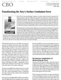 Transforming the Navy's Surface Combatant Force