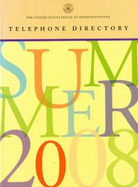United States House of Representatives Telephone Directory, Summer 2008
