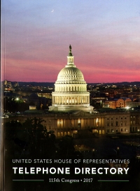 United States House Of Representatives Telephone Directory 2017