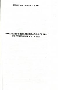 Implementing Recommendations of the 9/11 Commission Act of 2007, Conference Report to Accompany H.R. 1, July 25, 2007