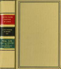 United States Statutes at Large, 111th Congress, 1st Session, Volume 123, (Parts 1-3),  2009