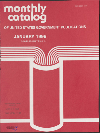 Monthly Catalog of United States Government Publications, January 1998-June 1999 (CD-ROM)