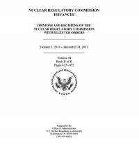 Nuclear Regulatory Commission Issuances, V. 74, Bk. 2, October 1 to December 31, 2011