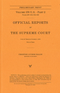 Official Reports of the United States Supreme Court Preliminary Prints 2014