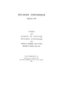 The Octagon Conference: September 1944