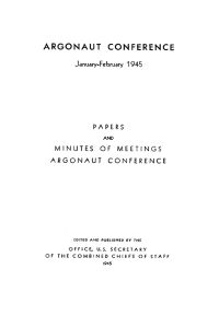 The Argonaut Conference: January–February 1945