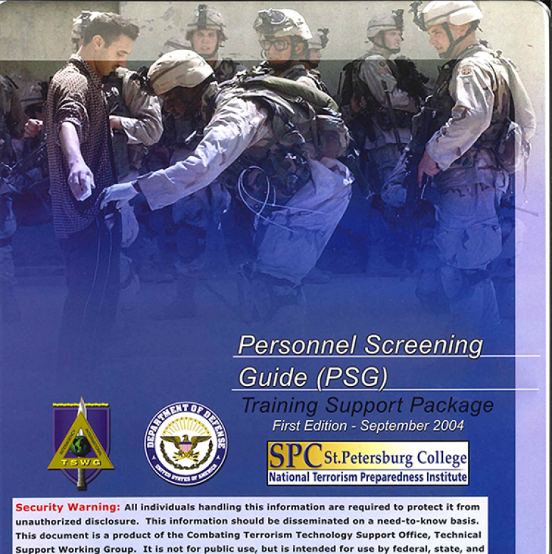 Personnel Screening Guide (PSG) (Spiral Bound) (Package of 10) (TSWG Controlled Item)