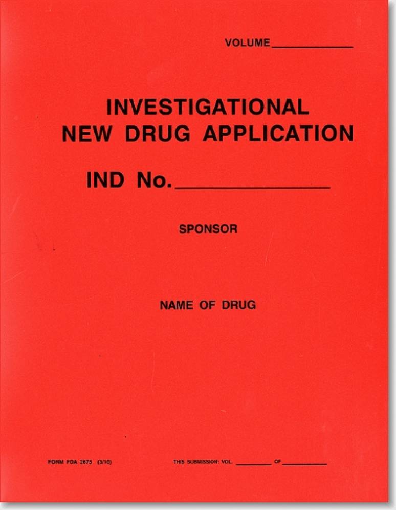 Investigational New Drug Application (Red Polyethylene Folder)