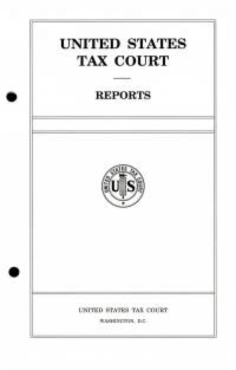 United States Tax Court Reports Volume 154