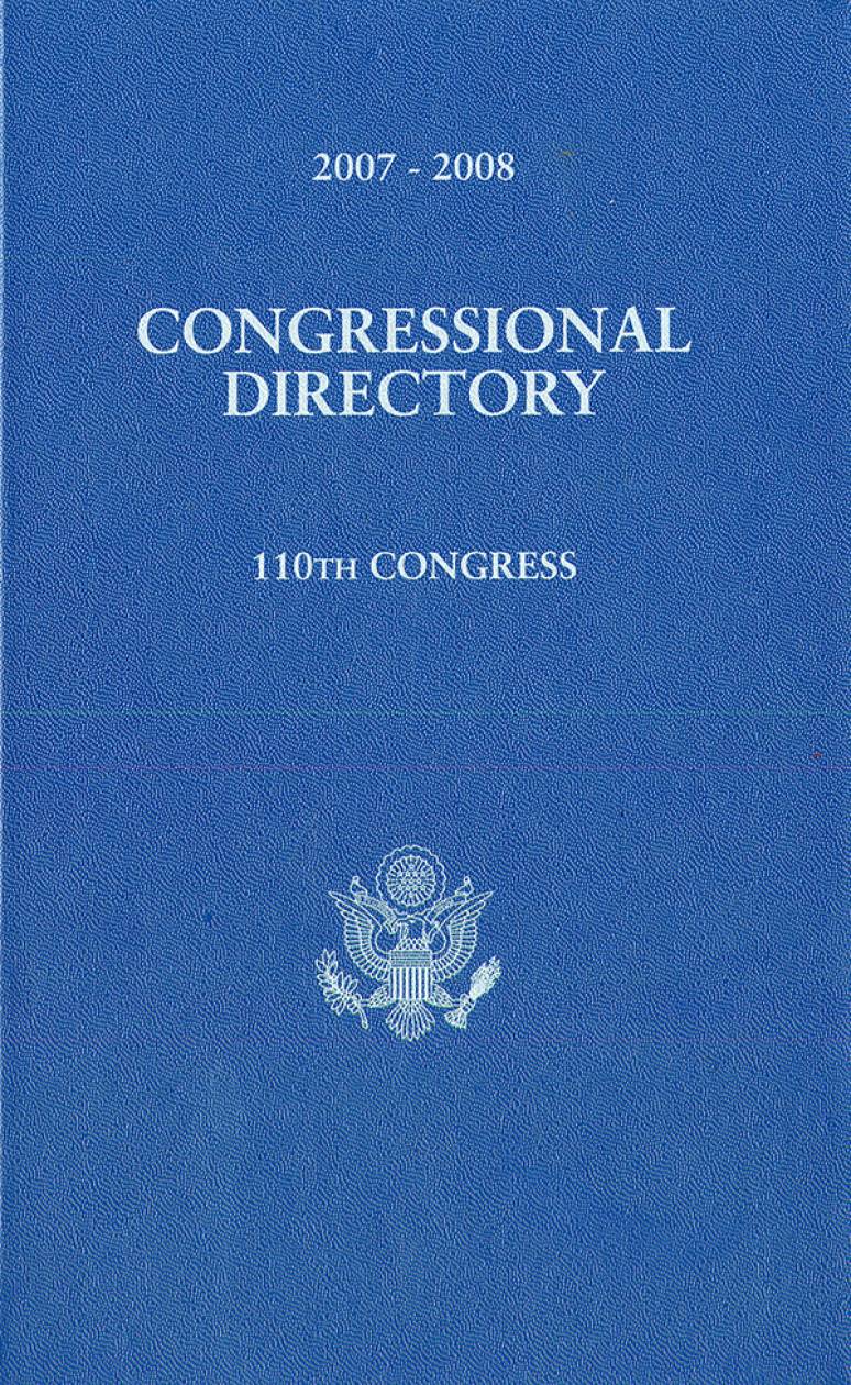 Official Congressional Directory, 110th Congress, 2007-2008 (Clothbound Edition)