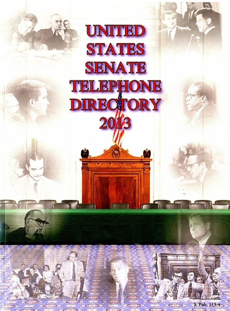 United States Senate Telephone Directory 2013