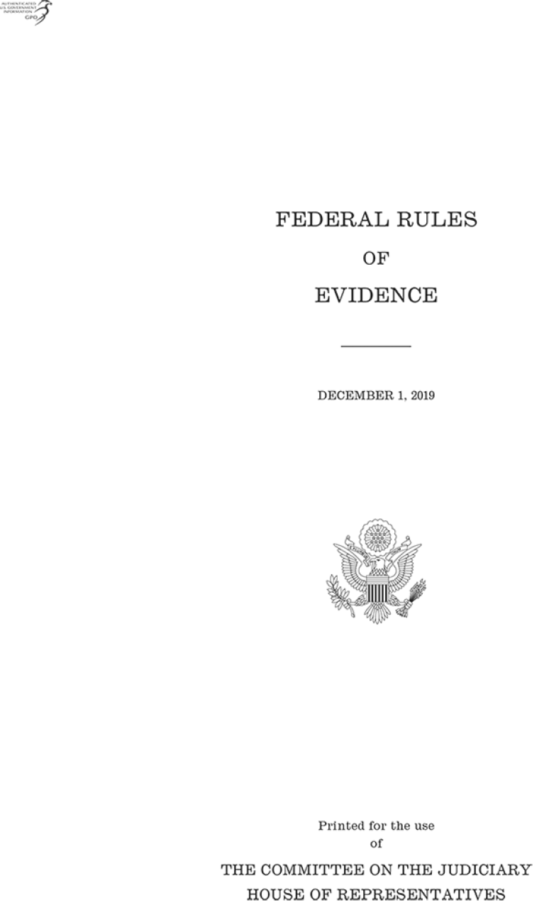 Federal Rules Of Evidence, 2019