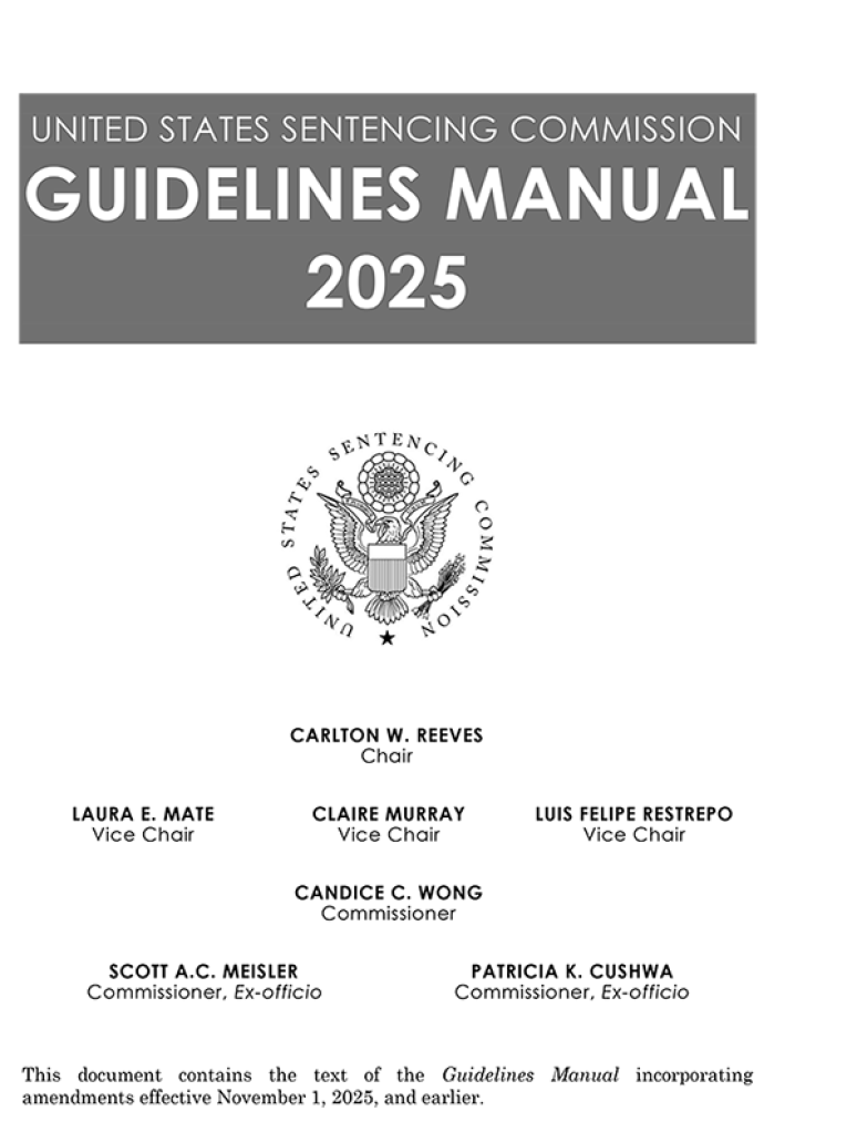 Sentencing Commission Guidelines Manual 2025