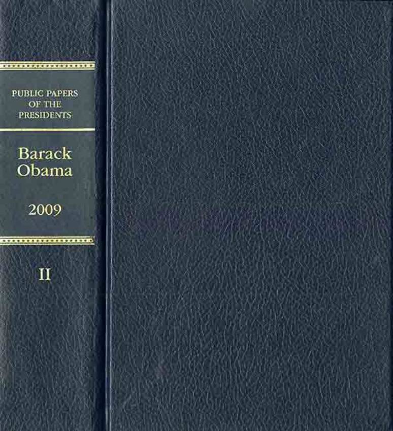 Public Papers of the Presidents of the United States, Barack Obama, 2009, Book 2, July 1 to December 31, 2009