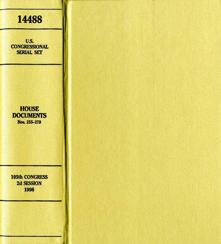 United States Congressional Serial Set, Serial No. 14811, Senate Reports Nos. 1-39
