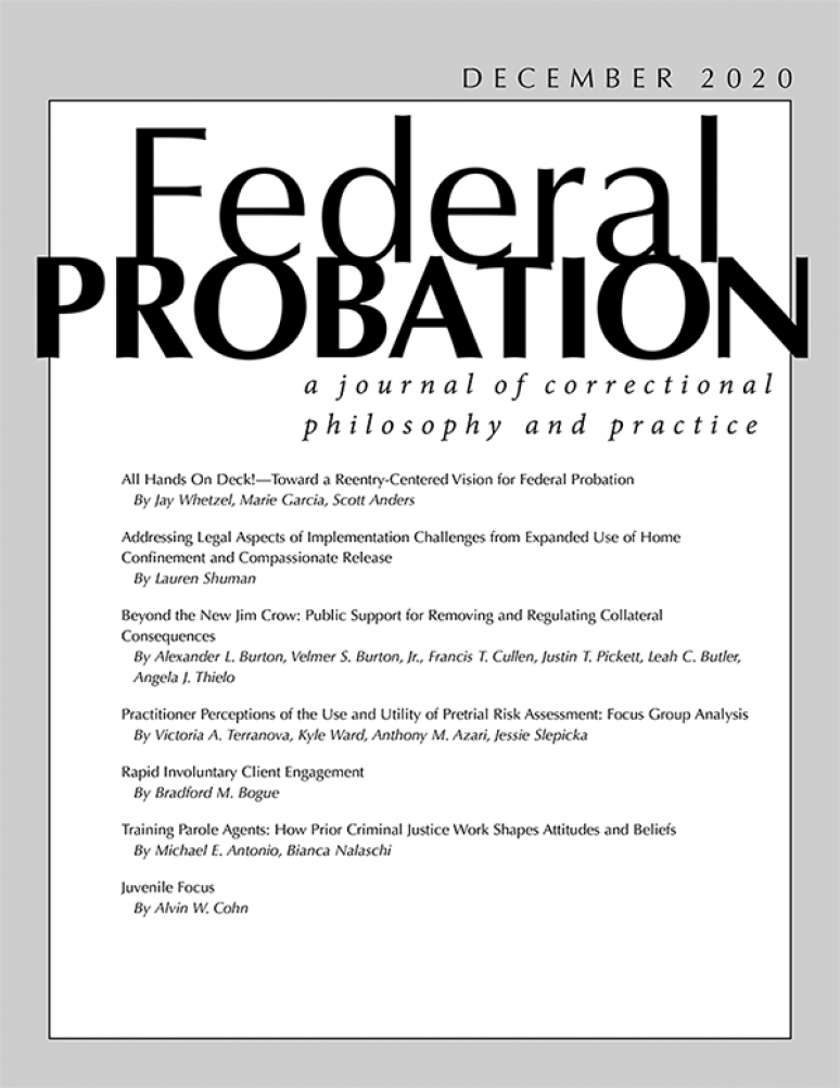 December 2020; Federal Probation