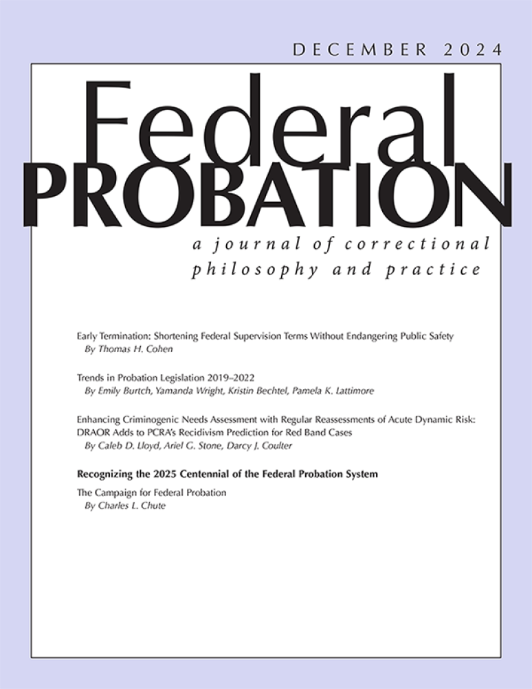 December 2024; Federal Probation