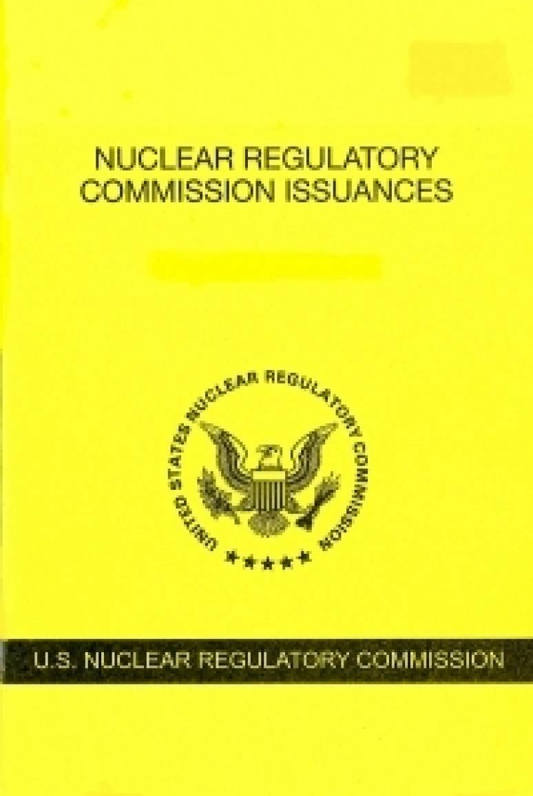 V.88 #5 November 2018; Nuclear Regulatory Commission Issuances  Nureg-0750
