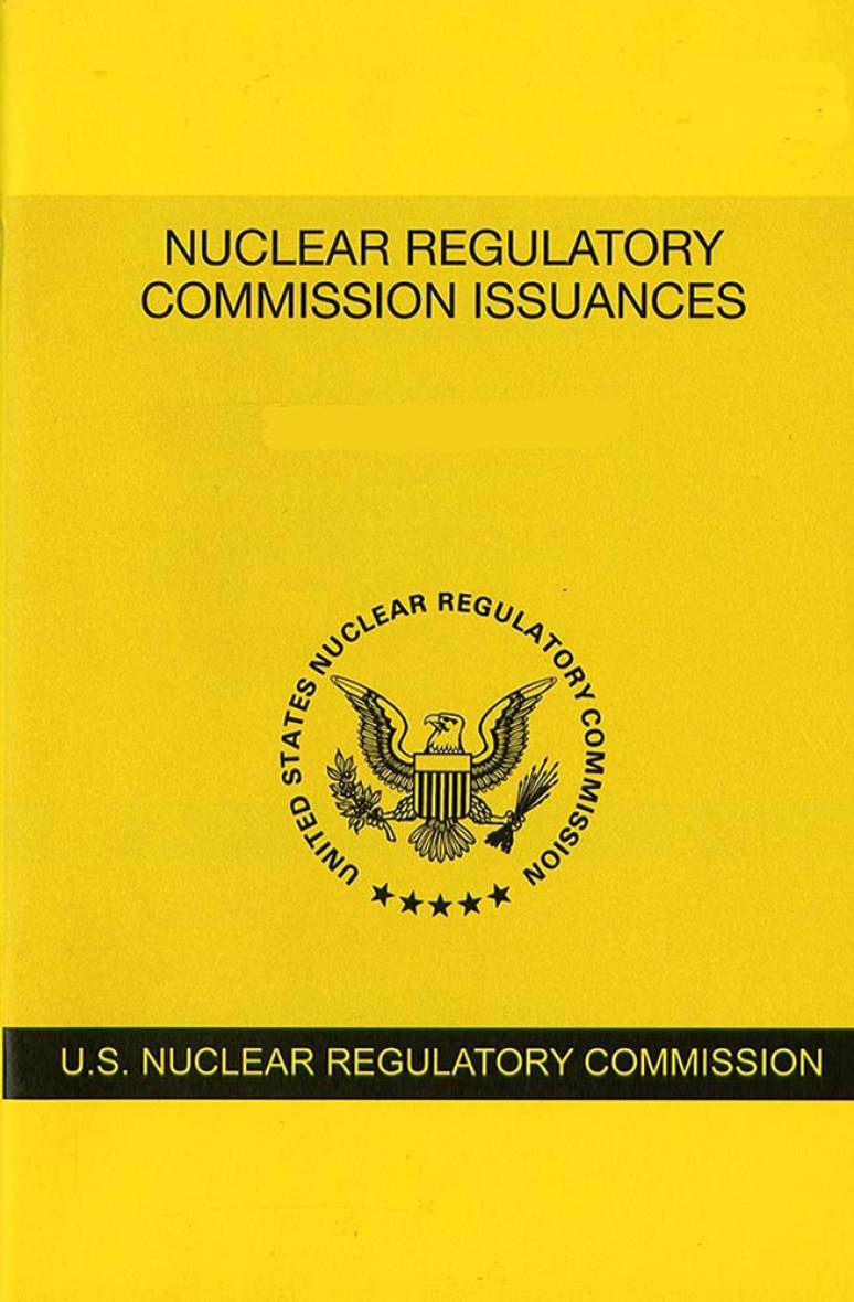 V.88 #1 July 2108; Nuclear Regulatory Commission Issuances  Nureg-0750