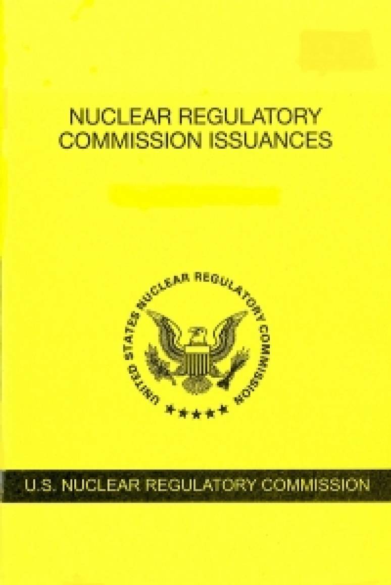 V.89 #1 January 2019; Nuclear Regulatory Commission Issuances  Nureg-0750