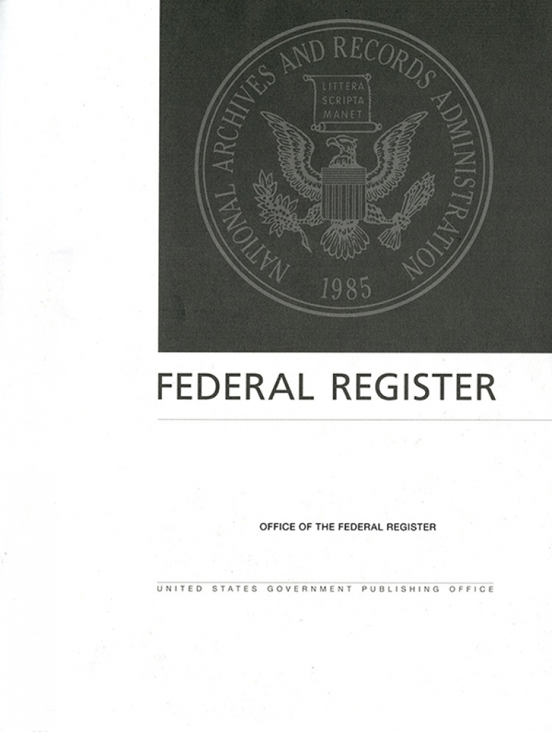 Cfr Lsa March 2022; Federal Register Complete