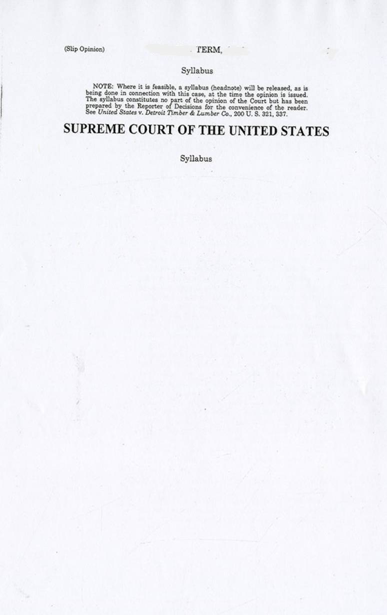 2018 Supreme Court The Individual Slip Opinions Term Of Court