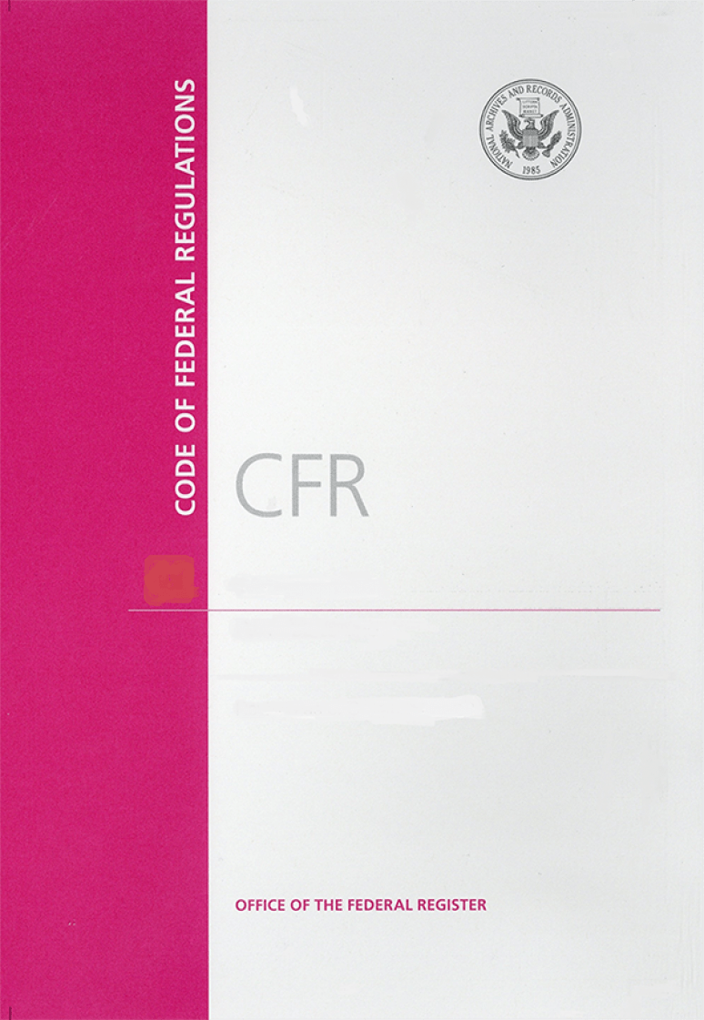 Cfr Title 40 Pt 87-95(cover)  ; Code Of Federal Regulations(paper)2020