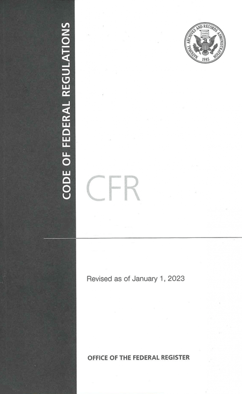 Cfr Title 20 Pts 400-499      ; Code Of Federal Regulations (2023)