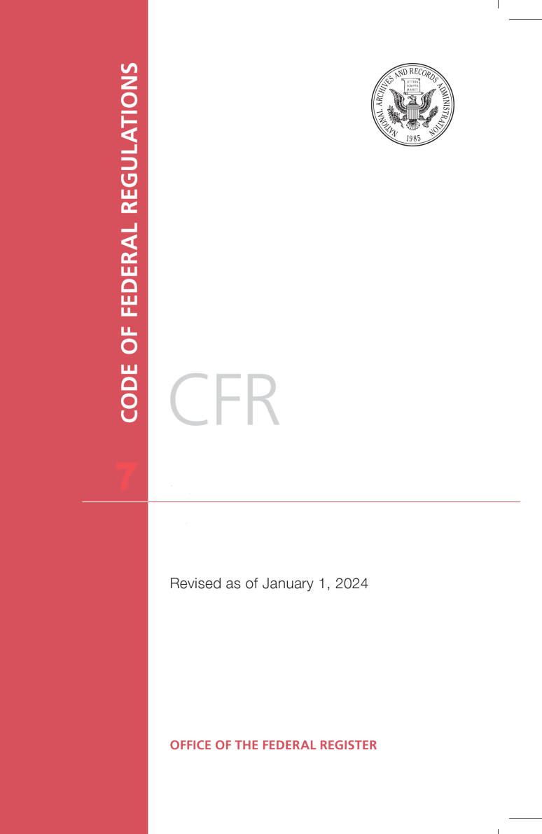 CFR Title 40 Pts 190-259 ; Code Of Federal Regulations (2024)