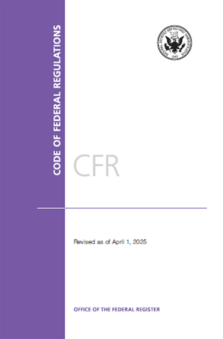 Cfr 50pts 17(17.99)(a)(h)cover; Code Of Federal Regulations (2025)