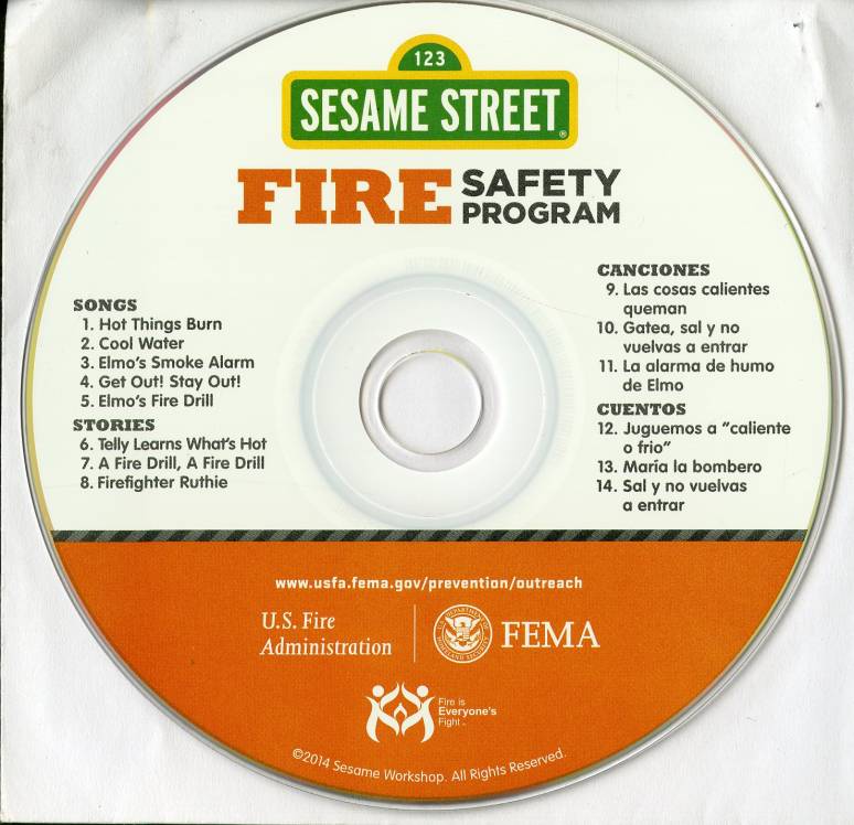 Sesame Street Fire Safety Program (Multimedia CD) (English and Spanish Languages)